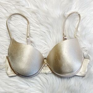 Wonderbra Padded Bra Nude Gold Size 34C